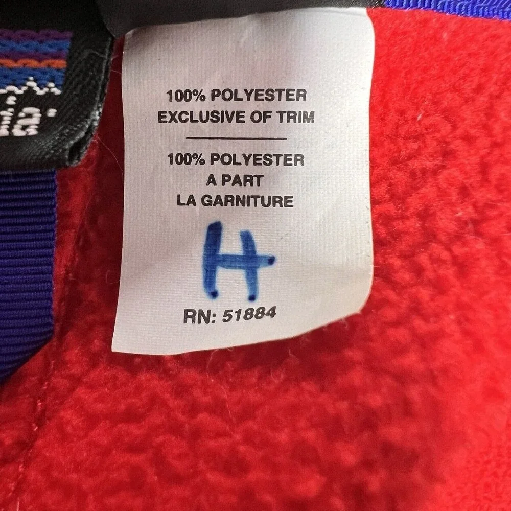 Vintage Patagonia Synchilla Fleece‎ Vest Kids Sz 10 Red Ski Winter Rare Logo 90s